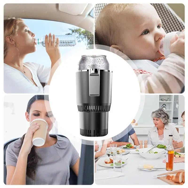 Car Coffee Warmer 2-in-1 Car Coffee Warmer And Cooler Anti-Slip Car Cup Expander Car Drink Holder Water Bottle Holder For