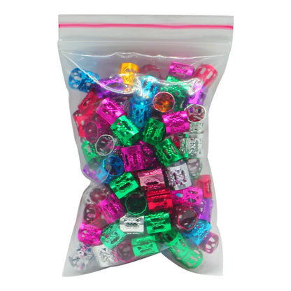 Hair Braid Cuff DIY Dreadlock Beads Adjustable Hair Braid Rings Cuff Clips Wholesale Kids Hair Accessories Ring