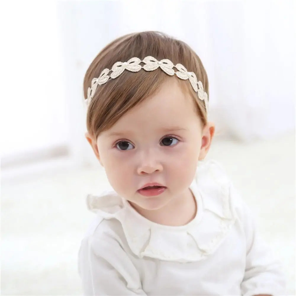 New Cute Lace Headband Newborn Mesh Elastic Turban Sweet Gold Hair Band Outdoor Party