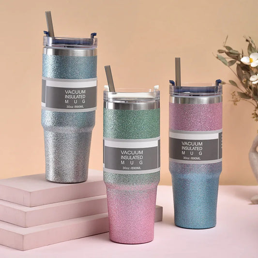 Tumbler Stainless Steel Water Bottle with Straw