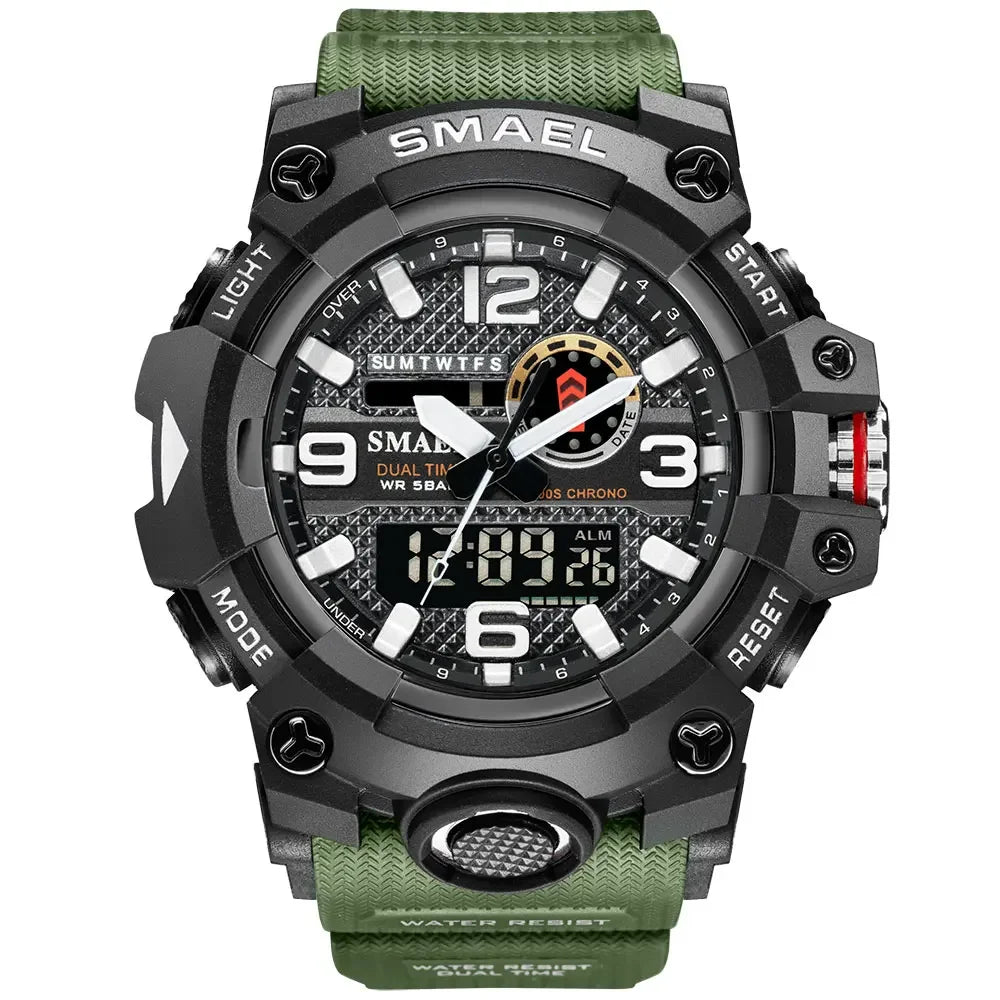 SMAEL 8035  Waterproof Outdoor Digital Electronic Watch Tactical Men's Multifunctional Watch Night Glow