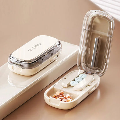 Portable Medicine Cutter Precise Cutting Scissors Medicine Splitter Tablet Splitting Home Travel Portable Medicine Box