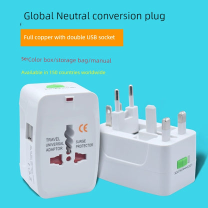 Universal Travel Adapter with Built in Dual USB Charger Ports