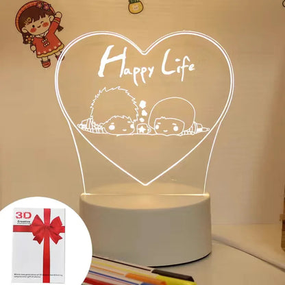3D Eiffel Tower Ferris wheel castle Home Decoration USB Night light Girlfriend Birthday Gift Valentine's Day Christmas Ornament