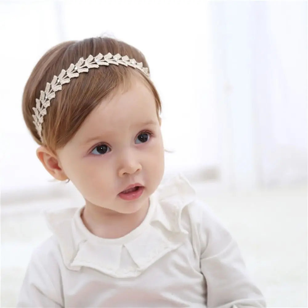New Cute Lace Headband Newborn Mesh Elastic Turban Sweet Gold Hair Band Outdoor Party