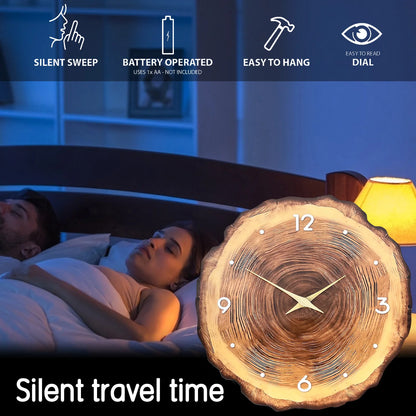 wooden ring veneer wall clock.