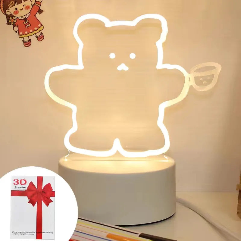 3D Eiffel Tower Ferris wheel castle Home Decoration USB Night light Girlfriend Birthday Gift Valentine's Day Christmas Ornament