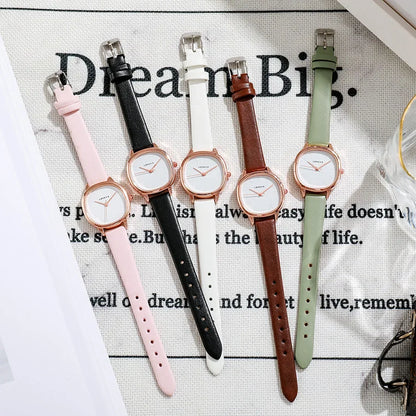 2024 New Casual Women's Watches Simple Quartz Wristwatches Leather Watches Students Clock Ladies Watch Gift Reloj Para Mujer