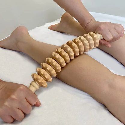 Wood Curved Massage Roller Stick