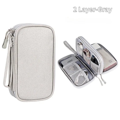 Travel Cable Bag Portable Digital Storage Pouch Charger Data Cable USB Bag Organizer Waterproof Electronic Accessory Storage Bag