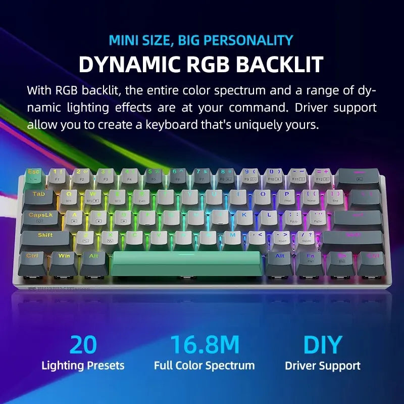 MACHENIKE K500-B61W Wireless Mechanical Keyboard