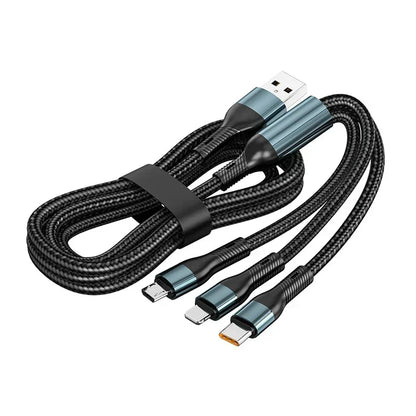 120W 3 in 1 USB Fast Charging Cable