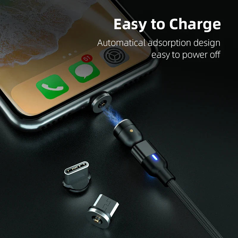 SZYUPXIN Magnetic USB Cable 3 In 1 Micro USB Charger