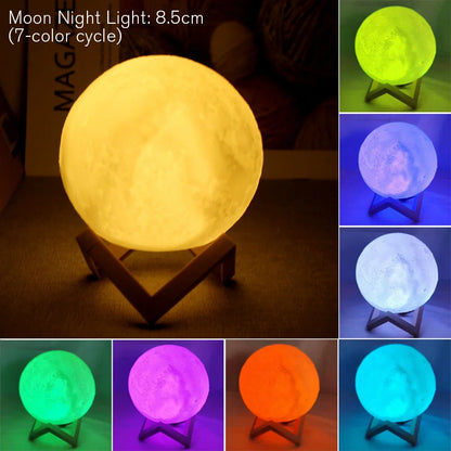 Rechargeable Moon Lamp For Decor