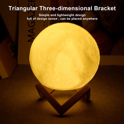 Rechargeable Moon Lamp For Decor