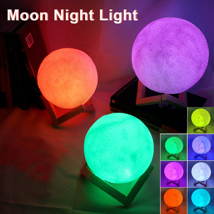 Rechargeable Moon Lamp For Decor