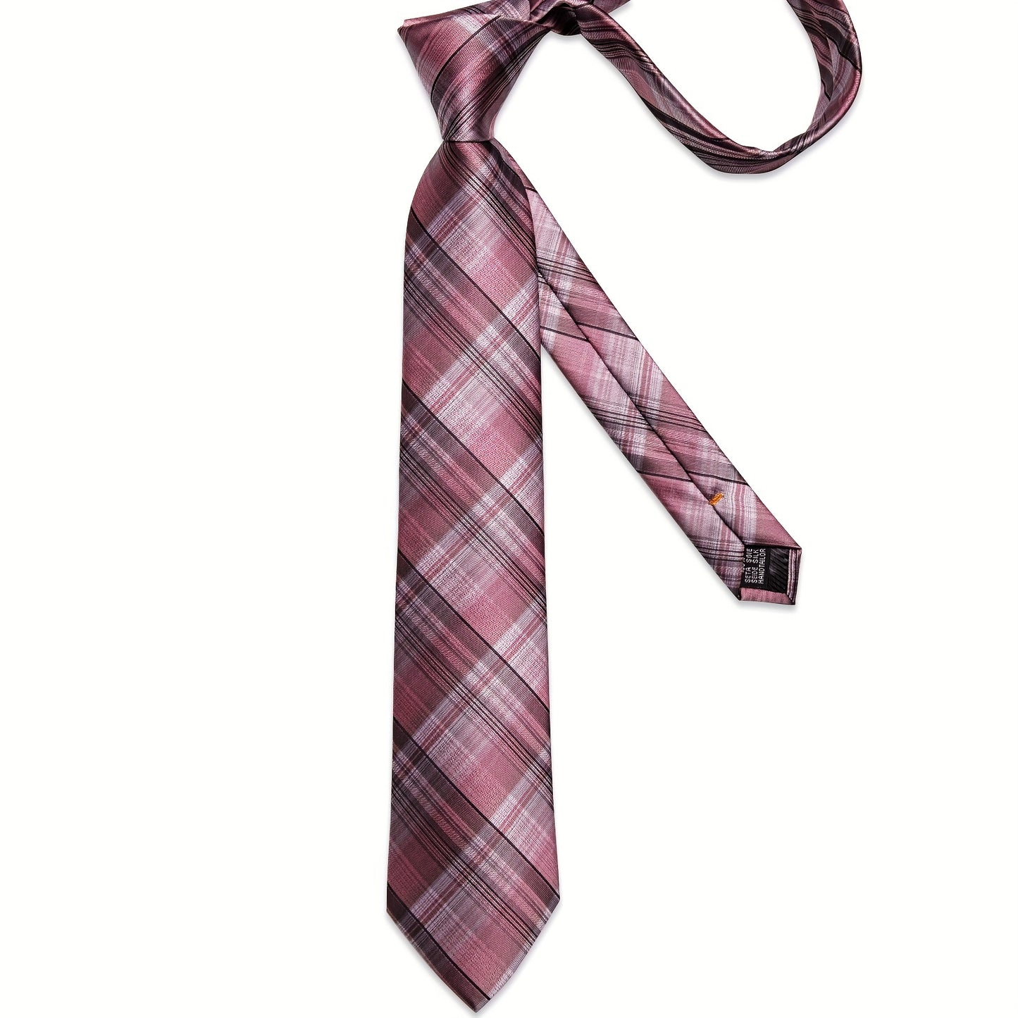 DiBanGu Classic Plaid Tie Set For Mens