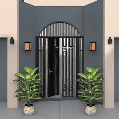 Giant Artificial Money Plant Leaves - Featuring 24 Large Leaves, This Wide-Leaf Decorative Piece Creates A Tropical Rainforest Style. Suitable For All Seasons, It Can Be Used Both Indoors And Outdoors As A Potted Artificial Tree. Pot Not Included