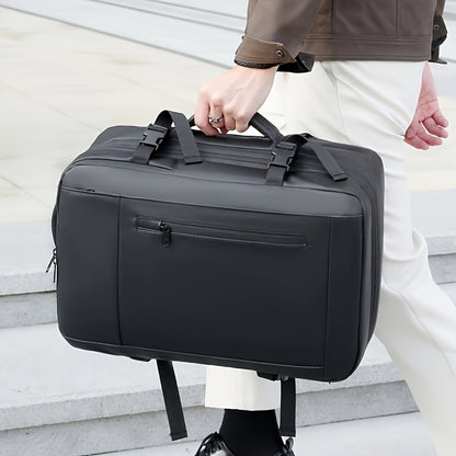 Water-Resistant 17" Laptop Travel Backpack with Vacuum Compression Pouch & Adjustable Straps - Ideal for Hiking, Business Trips & School