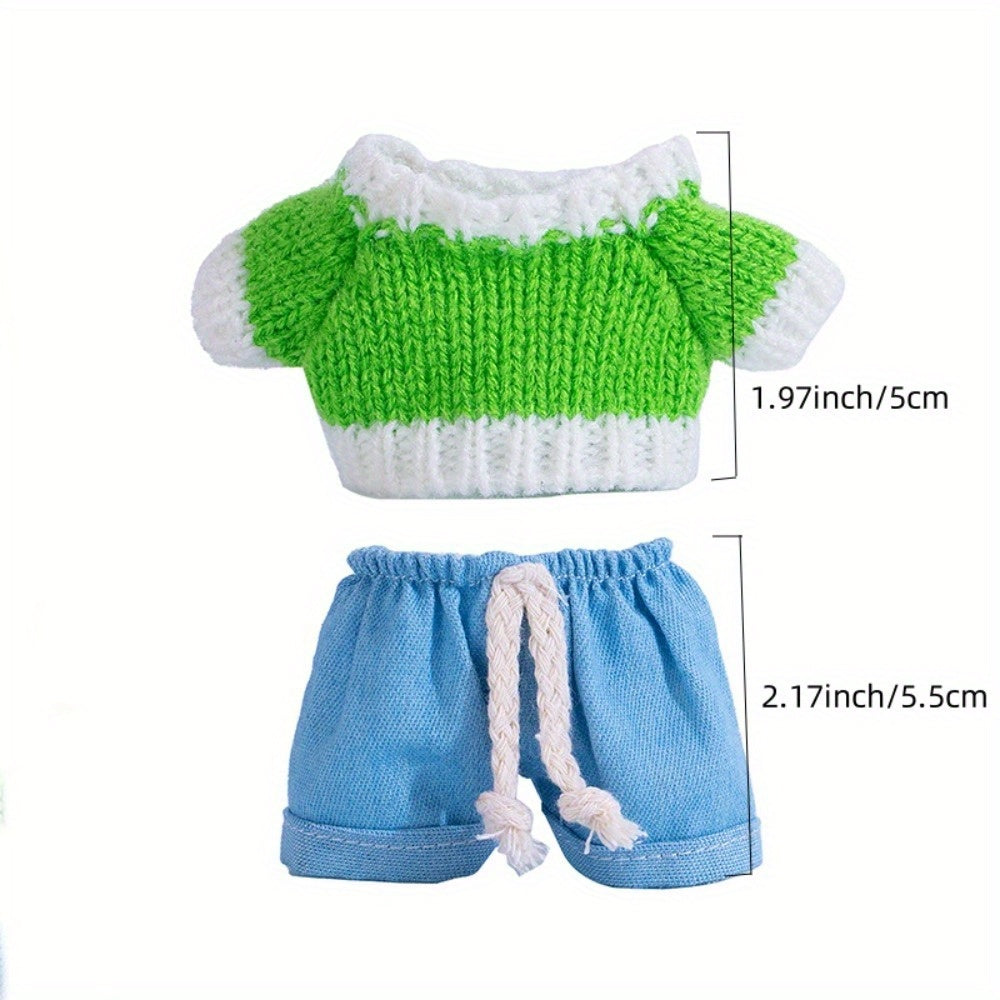 1 Set Fashion Handmade Doll Clothing 2.63/ 6.69inch Inches Plush Doll Cute Clothes Accessories Girl Toy Gifts (Not Include Doll)
