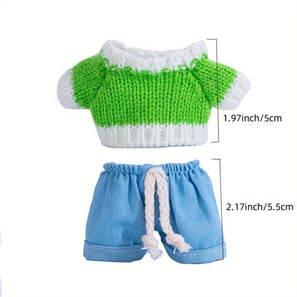 1 Set Fashion Handmade Doll Clothing 2.63/ 6.69inch Inches Plush Doll Cute Clothes Accessories Girl Toy Gifts (Not Include Doll)