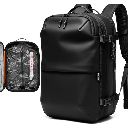 Airback Vacuum Seal Compression Travel Backpack 60L Expandable Electric Vacpack Pump Water Resistant TSA Lock Airbag Black No Air Pump - buythingsusa