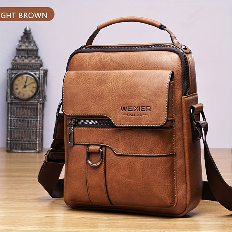 Genuine Leather Men's Crossbody Bag Vintage Shoulder Bags Business Handbags