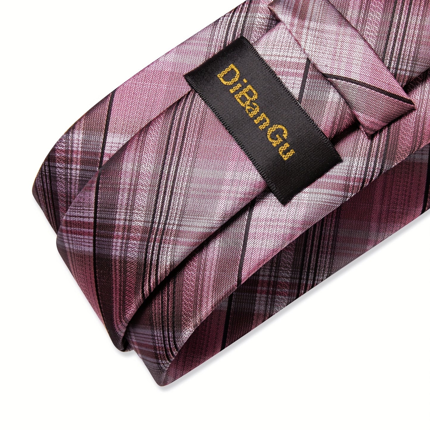 DiBanGu Classic Plaid Tie Set For Mens