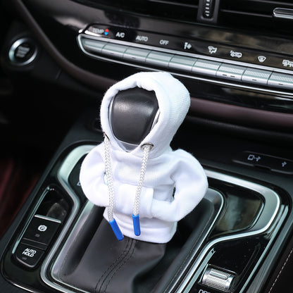 Large Size Universal Car Gear Shift Cover Hoodie, Fashionable Mini Hooded Sweatshirt For Auto Gear Stick Shifter Knob, Interior Accessories Decor