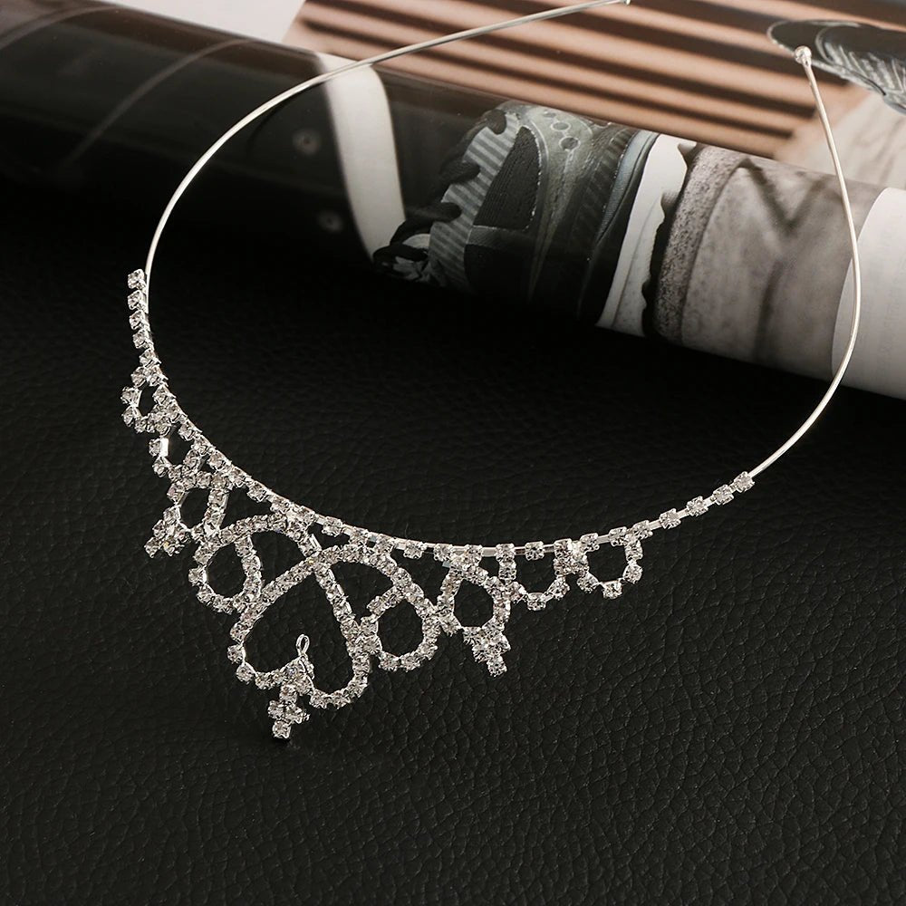 Baby Crystal Tiara Hair Bows Baby Girls Headwear Party Accessiories Kids Girls Headdress Children Bridal Princess Prom Crown - buythingsusa