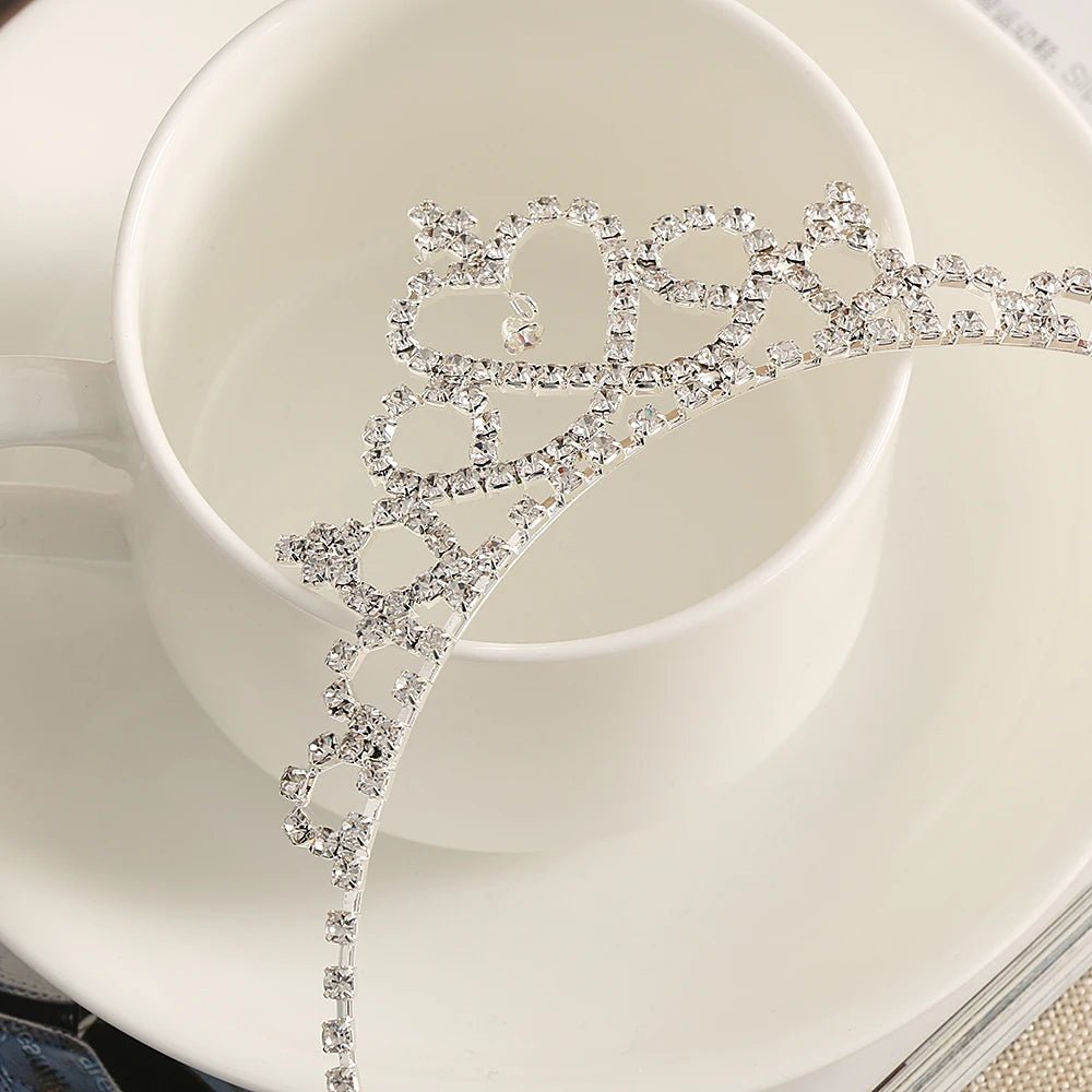 Baby Crystal Tiara Hair Bows Baby Girls Headwear Party Accessiories Kids Girls Headdress Children Bridal Princess Prom Crown - buythingsusa