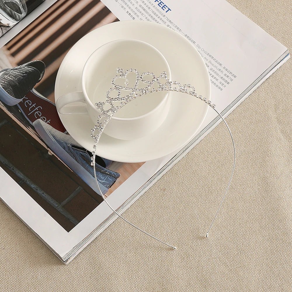 Baby Crystal Tiara Hair Bows Baby Girls Headwear Party Accessiories Kids Girls Headdress Children Bridal Princess Prom Crown - buythingsusa