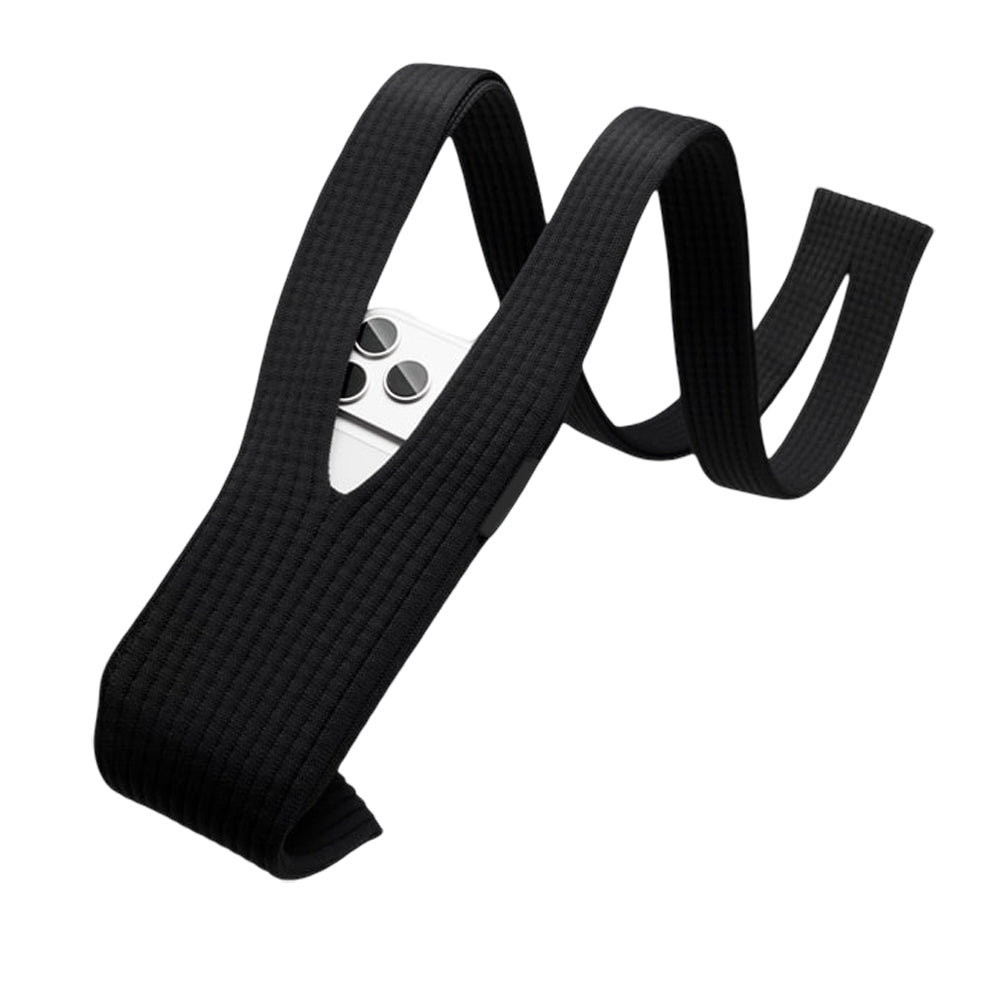 Trendy Crossbody Phone Pocket Pouch with Stretch Knit Material for Multiple Devices like Iphone & Samsung