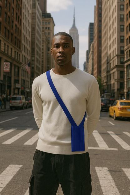 Trendy Crossbody Phone Pocket Pouch with Stretch Knit Material for Multiple Devices like Iphone & Samsung