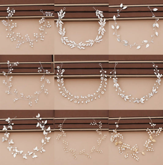 Bridal Pearl Headband Wedding Hair Accessories Rhinestone Crystal Tiara Wedding Headband For Women Bride HeadpieceHair Jewelry - buythingsusa