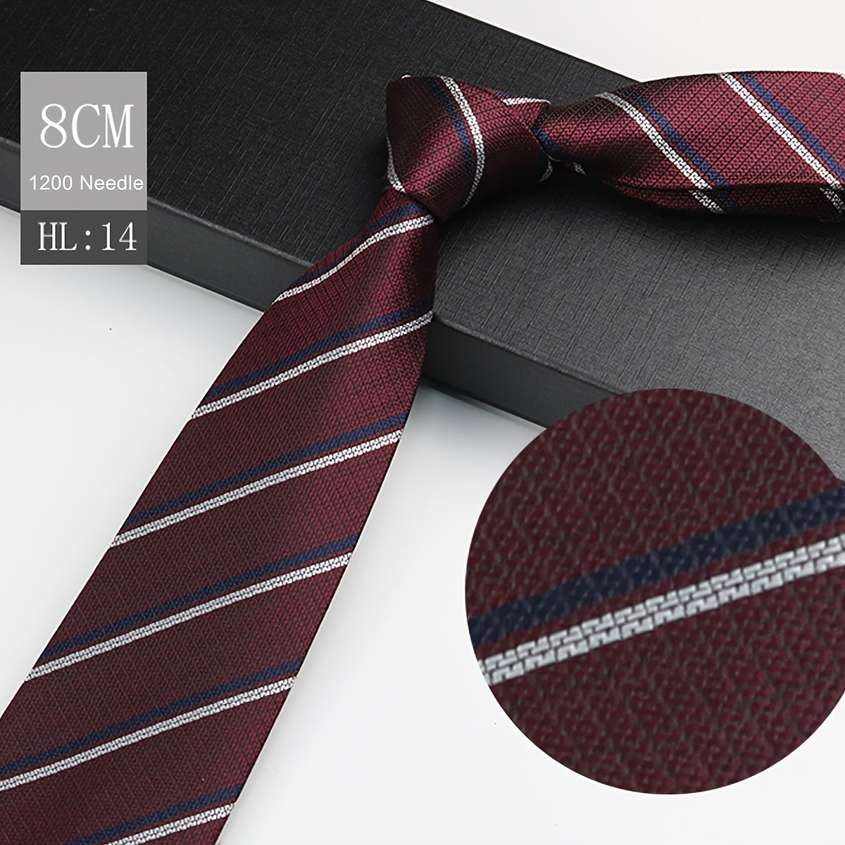 1pc Elegant Men's Polyester Necktie, 3.15inch Wide.
