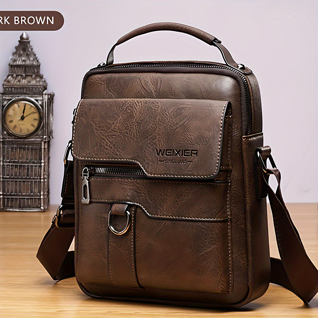 Genuine Leather Men's Crossbody Bag Vintage Shoulder Bags Business Handbags