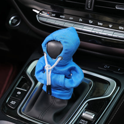 Large Size Universal Car Gear Shift Cover Hoodie, Fashionable Mini Hooded Sweatshirt For Auto Gear Stick Shifter Knob, Interior Accessories Decor