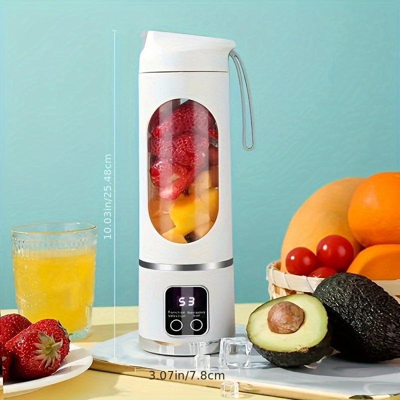 Portable USB-Rechargeable Blender & Juicer - Easy Clean, Perfect for Fruit & Vegetable Drinks, Milkshakes - 10.14oz to 16.91oz Capacity - For On-the-Go Blending - Ideal Gift for Health Enthusiasts & Travelers