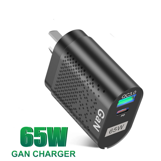 GaN 65W USB C Australian Fast Charger