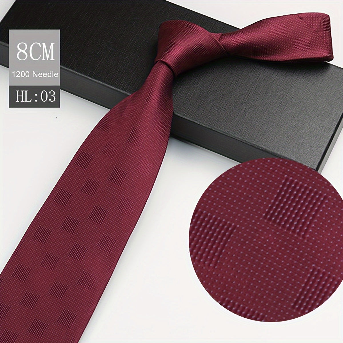 1pc Elegant Men's Polyester Necktie, 3.15inch Wide.