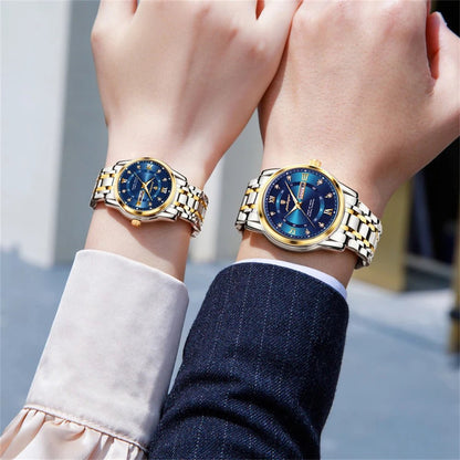Couple Watches Trend Fashion Original Quartz Watch for Lover Waterproof Date Week Luminous His and Her Wirstwatch New - buythingsusa