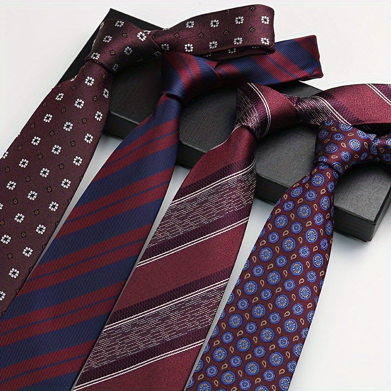 1pc Elegant Men's Polyester Necktie, 3.15inch Wide.