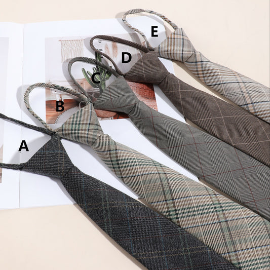 Men's Sleek & Stylish Thick Striped Zipper Tie