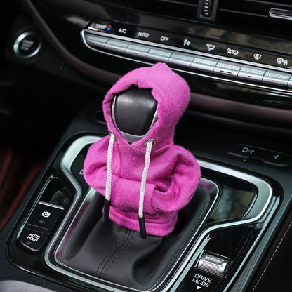 Large Size Universal Car Gear Shift Cover Hoodie, Fashionable Mini Hooded Sweatshirt For Auto Gear Stick Shifter Knob, Interior Accessories Decor