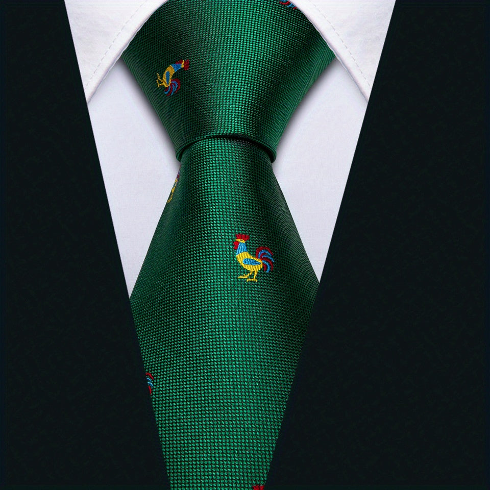 4pcs/set Men's Tie, Handkerchief And Cufflinks..