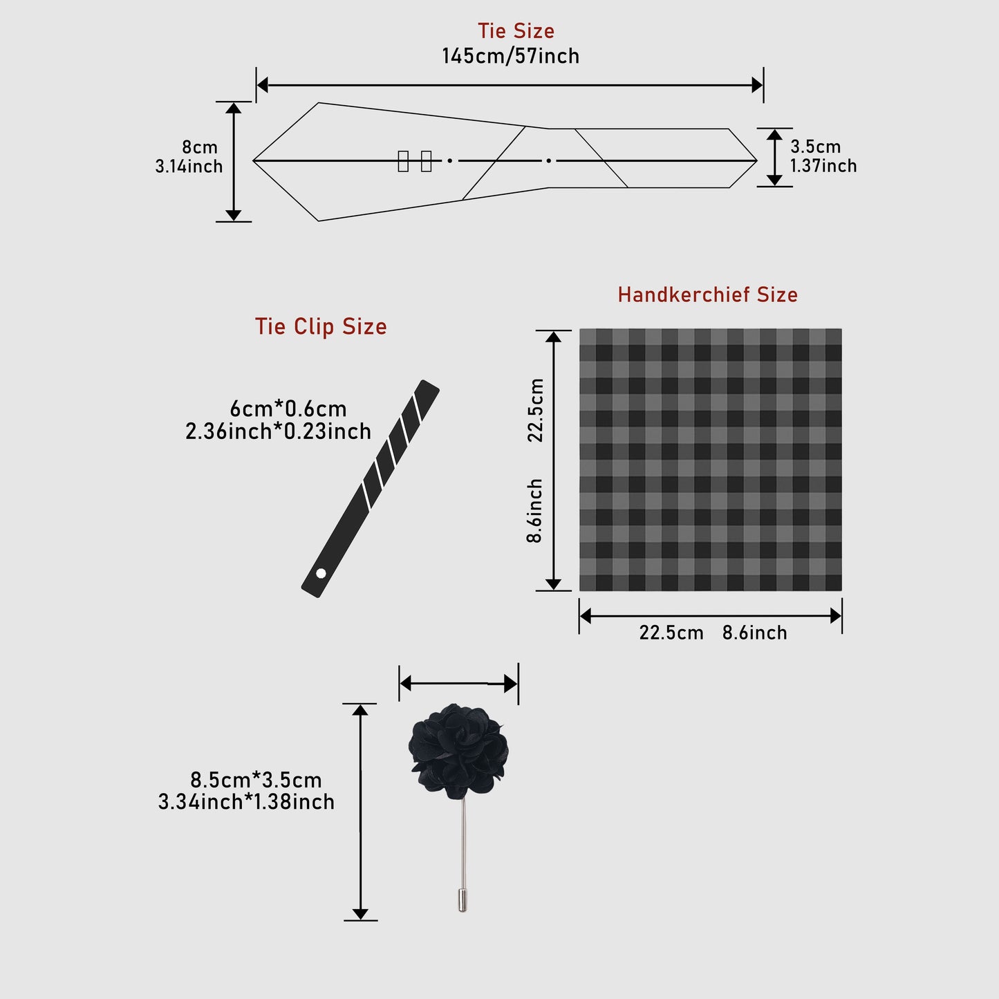 Passabin Men's Elegant Gift Box Tie Set..