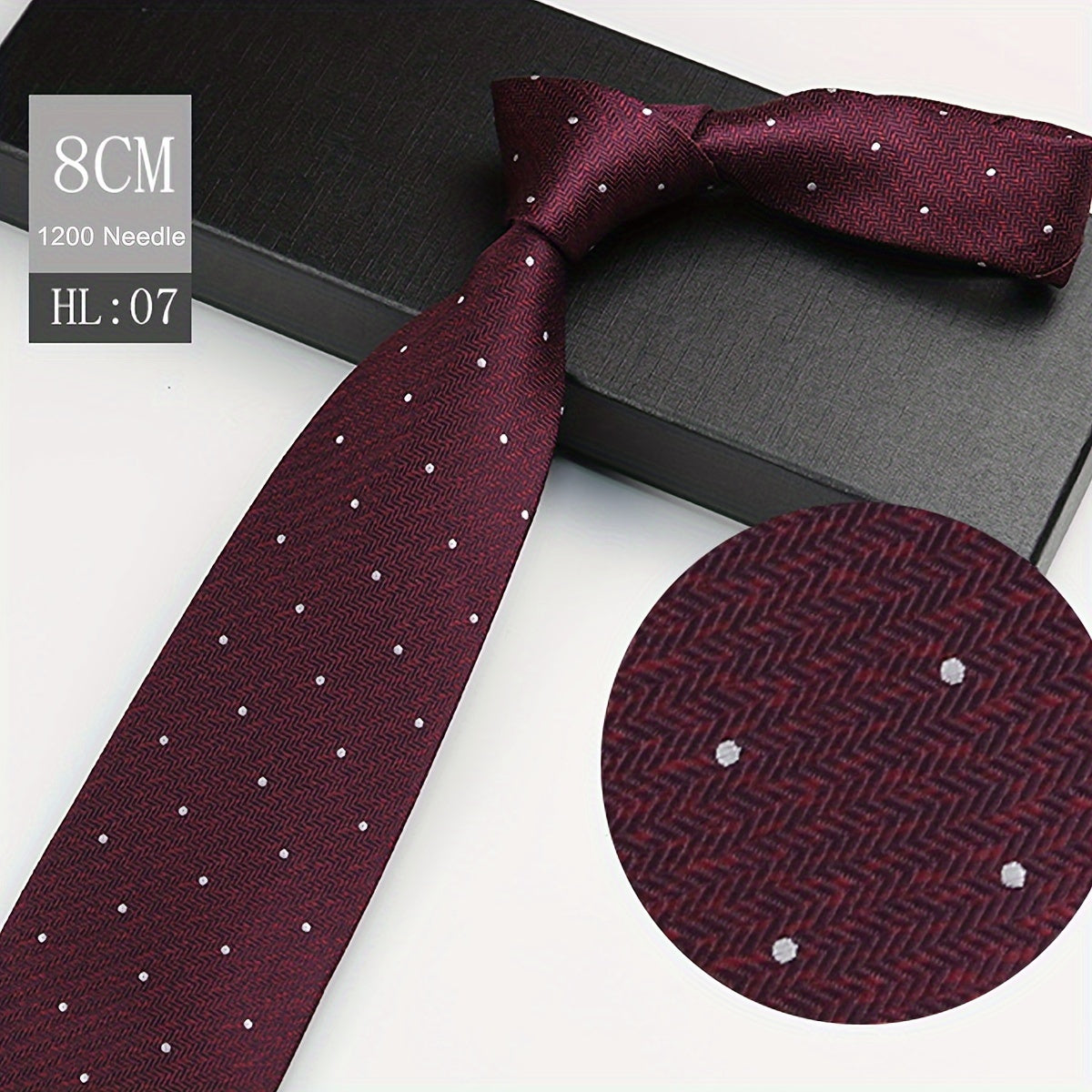 1pc Elegant Men's Polyester Necktie, 3.15inch Wide.