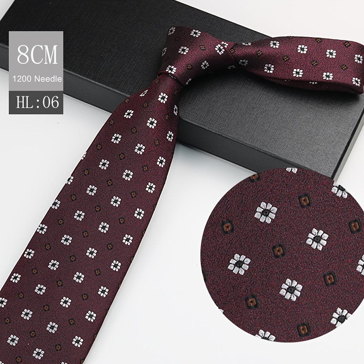 1pc Elegant Men's Polyester Necktie, 3.15inch Wide.