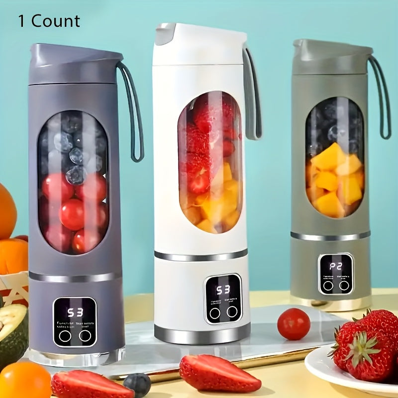 Portable USB-Rechargeable Blender & Juicer - Easy Clean, Perfect for Fruit & Vegetable Drinks, Milkshakes - 10.14oz to 16.91oz Capacity - For On-the-Go Blending - Ideal Gift for Health Enthusiasts & Travelers